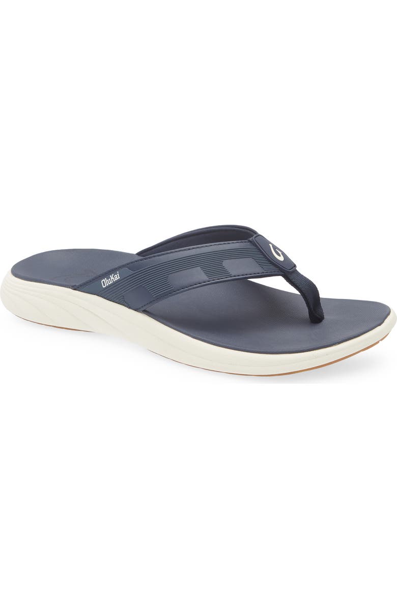 OluKai Malana Flip Flop, Main, color, Mood Indigo / Mood Indigo