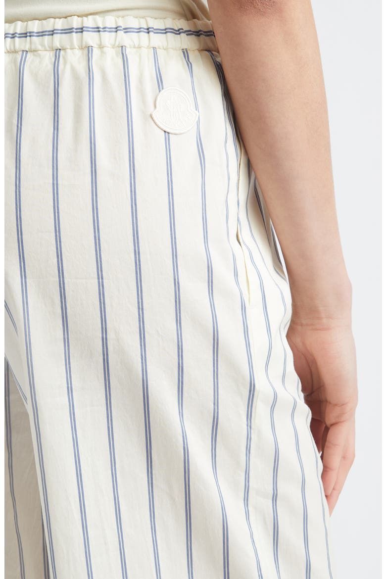 Stripe Cotton & Silk Trousers, Alternate, color, IVORY/ BLUE STRIPE