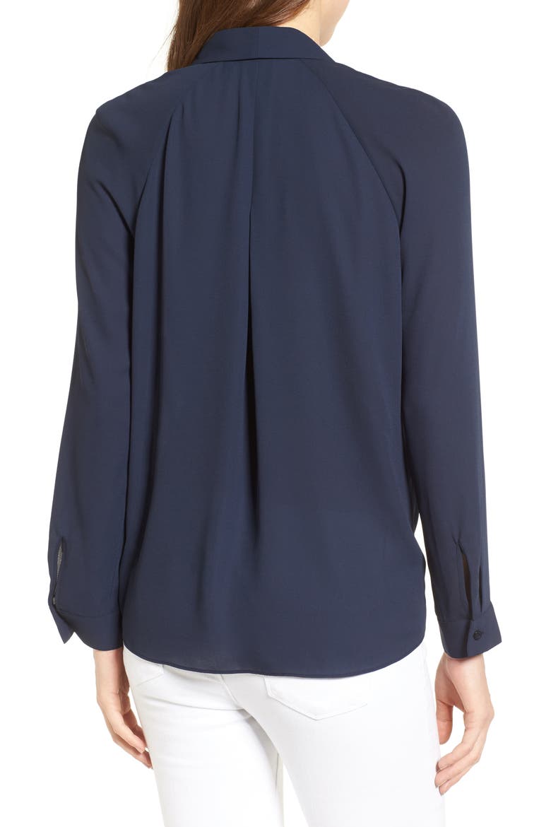 Cutout Surplice Top, Alternate, color, NAVY NIGHT