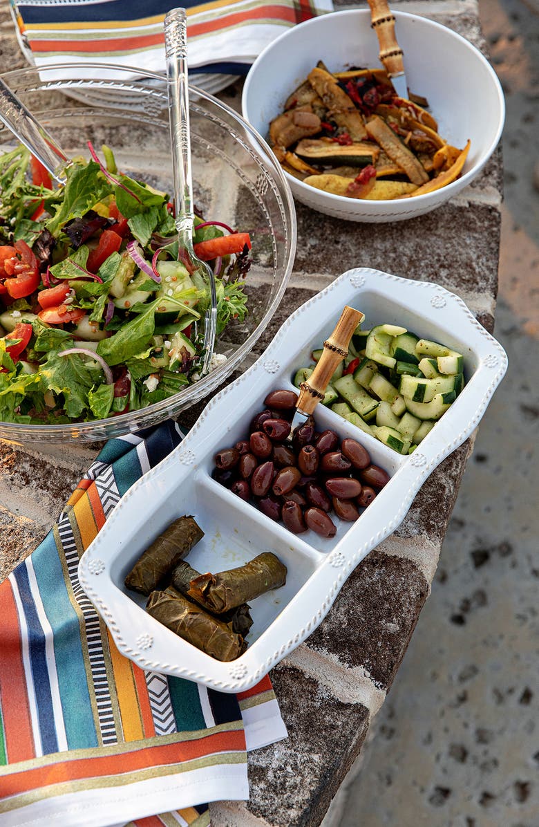 Juliska Berry & Thread Three-Section Serving Tray, Alternate, color, Melamine Whitewash