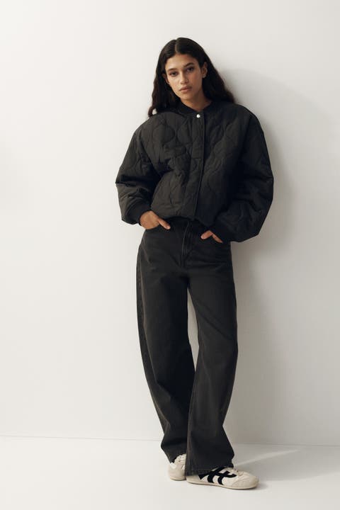 Quilted Bomber Jacket