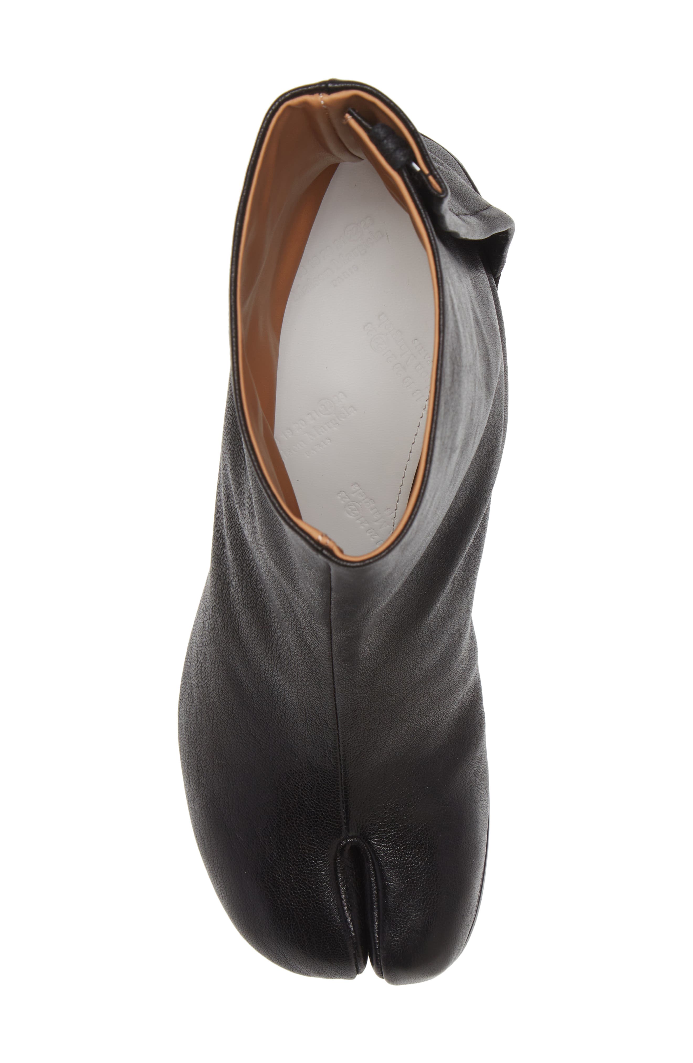 Maison Margiela Tabi Leather Boot, Alternate, color, Black
