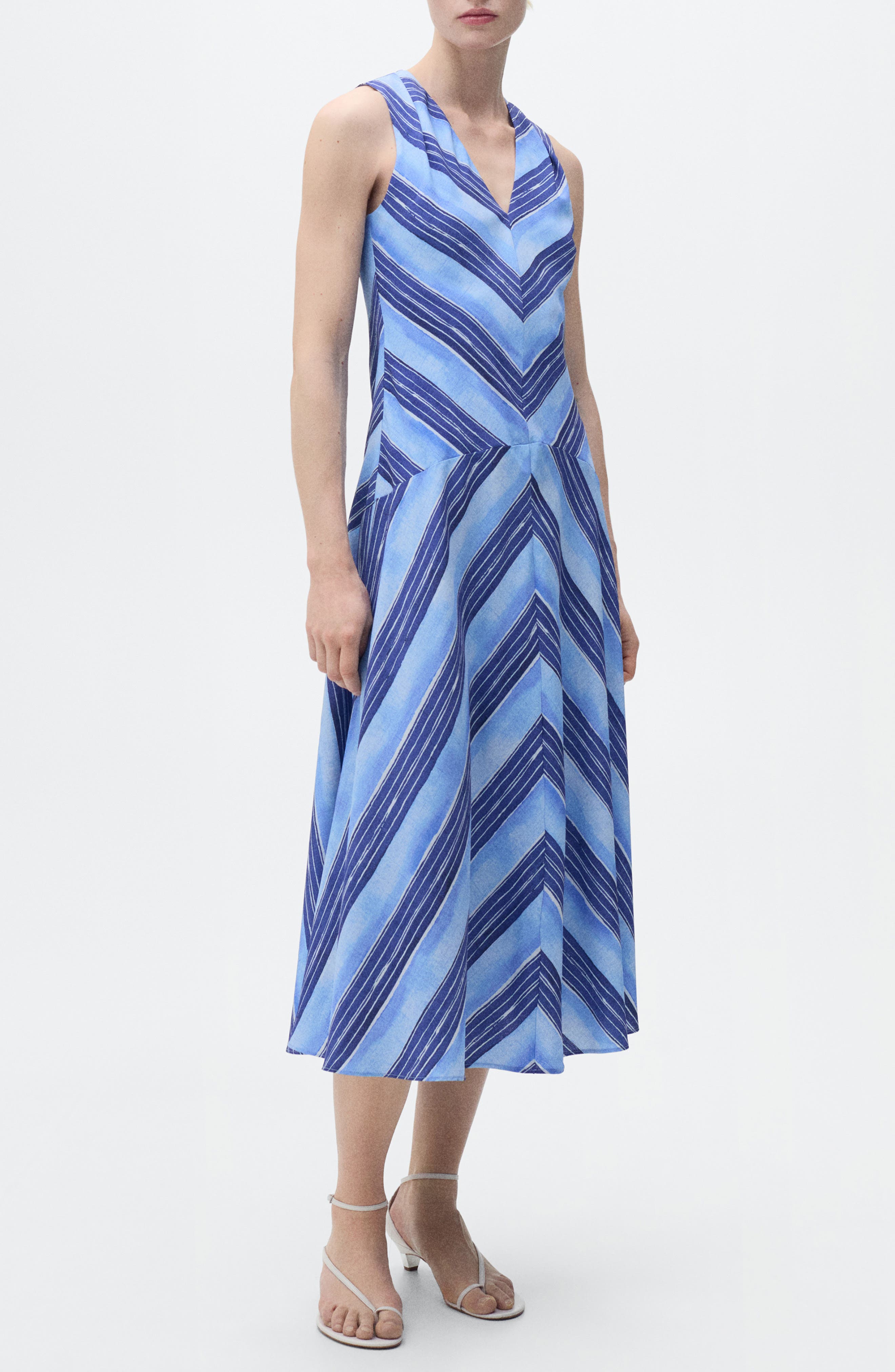 MANGO Stripe A-Line Dress