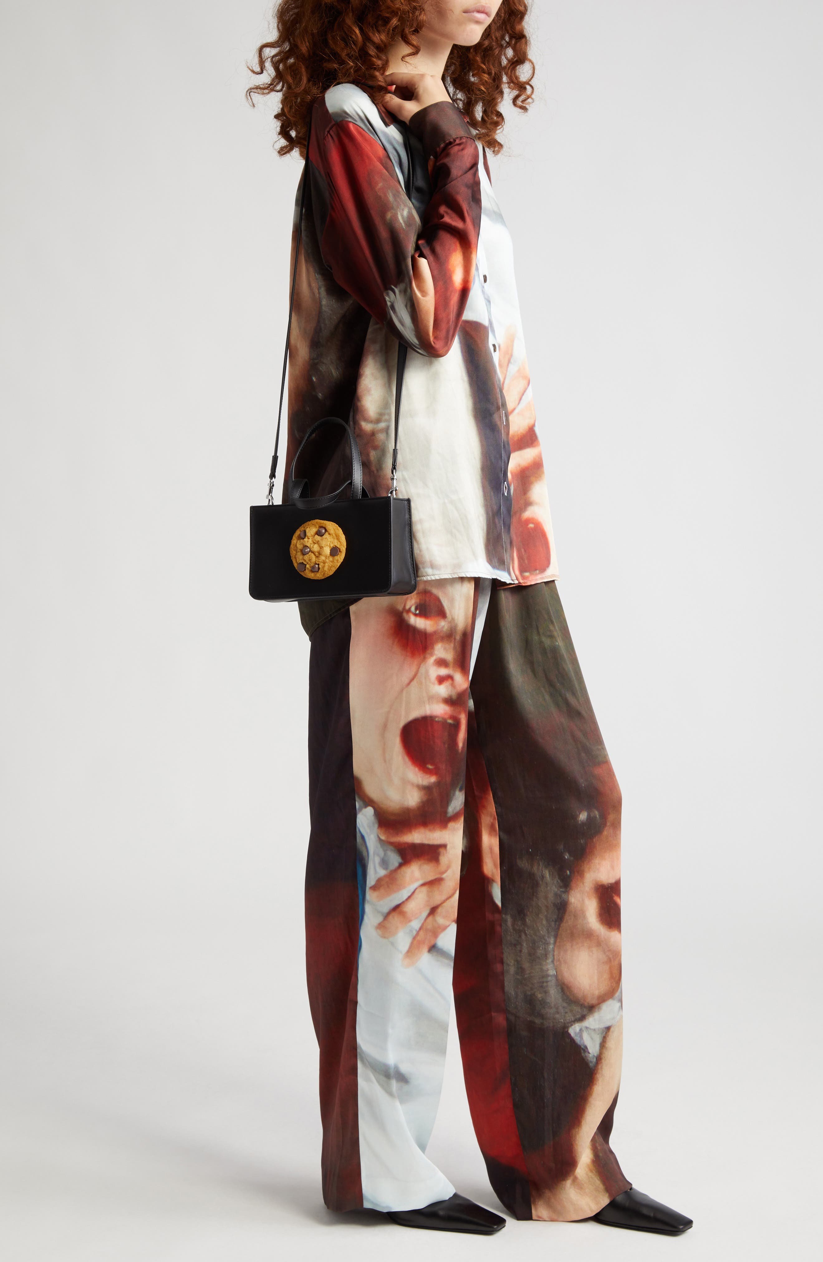 Puppets and Puppets Small Leather Cookie Bag, Alternate, color, 