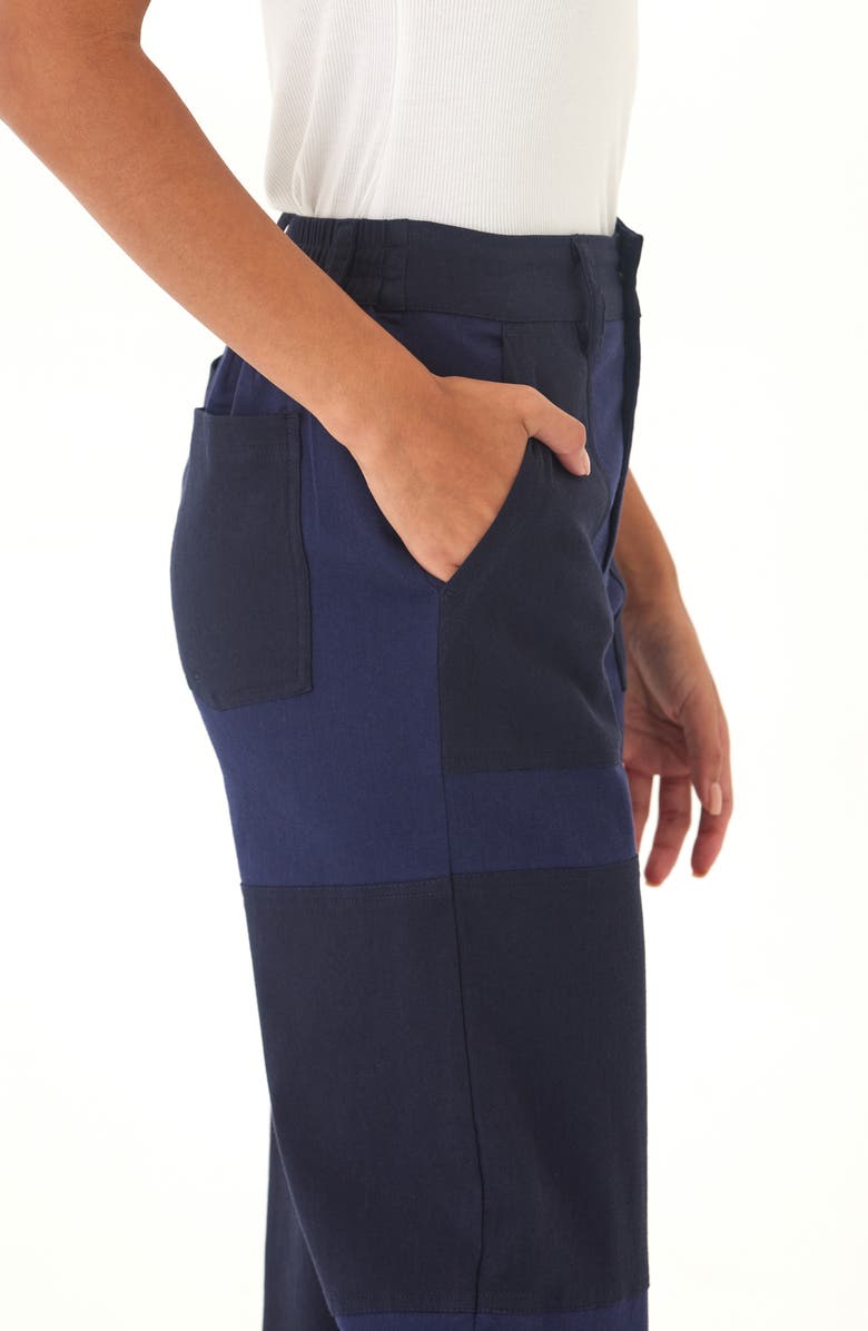 Threads 4 Thought Pamela Patchwork Wide Leg Crop Pants, Alternate, color, Stargazer