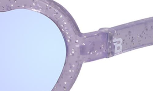 Babiators Kids' Small 46mm Mirrored Shimmer Heart Sunglasses In Blue