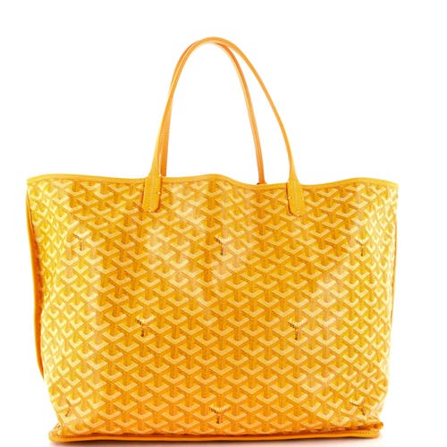 Pre-owned Goyard Goyard Anjou Reversible Tote Coated Canvas Gm In Yellow