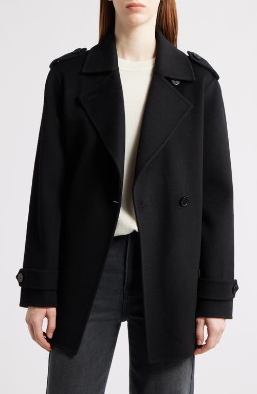 Michael Kors Double Face Wool Blend Crop Trench Coat