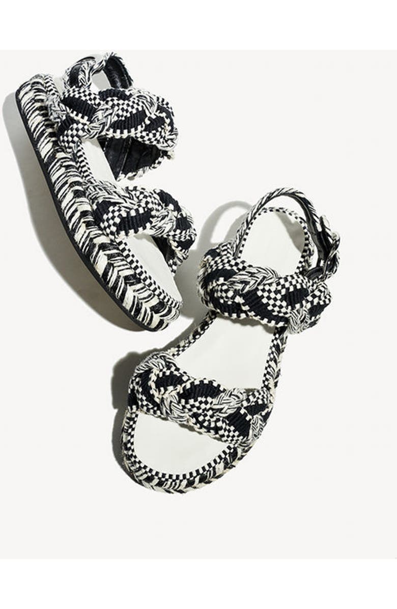 Amambaih Maria Sandals, Alternate, color, Ivory-Black