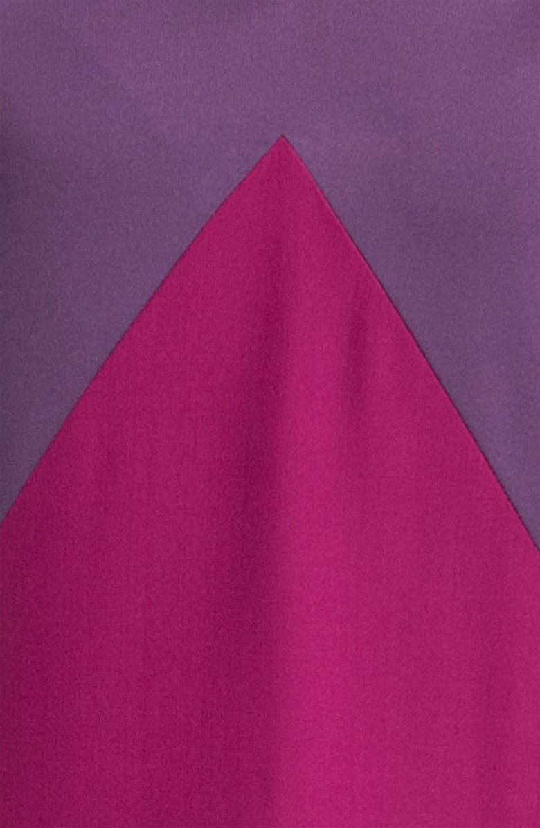 Suzi Chin for Maggy Boutique Chevron Colorblock Mixed Media Shift Dress, Alternate, color,