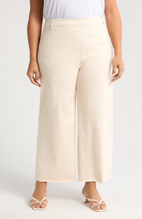 'Lyssentials Erin High Waist Wide Leg Pants (Plus)