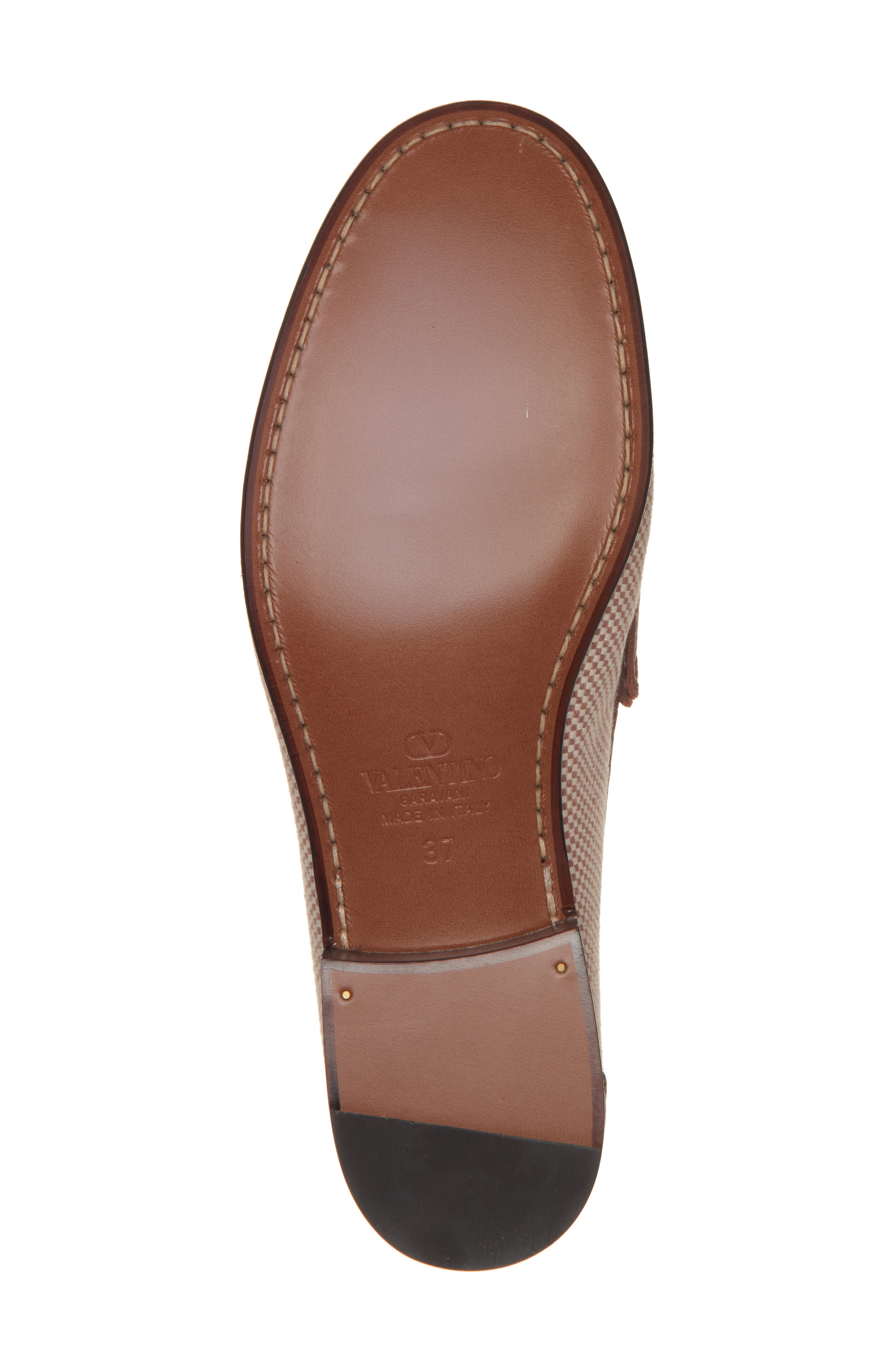 Valentino Garavani VLOGO Signature Loafer, Alternate, color, Natural/ Tabacco