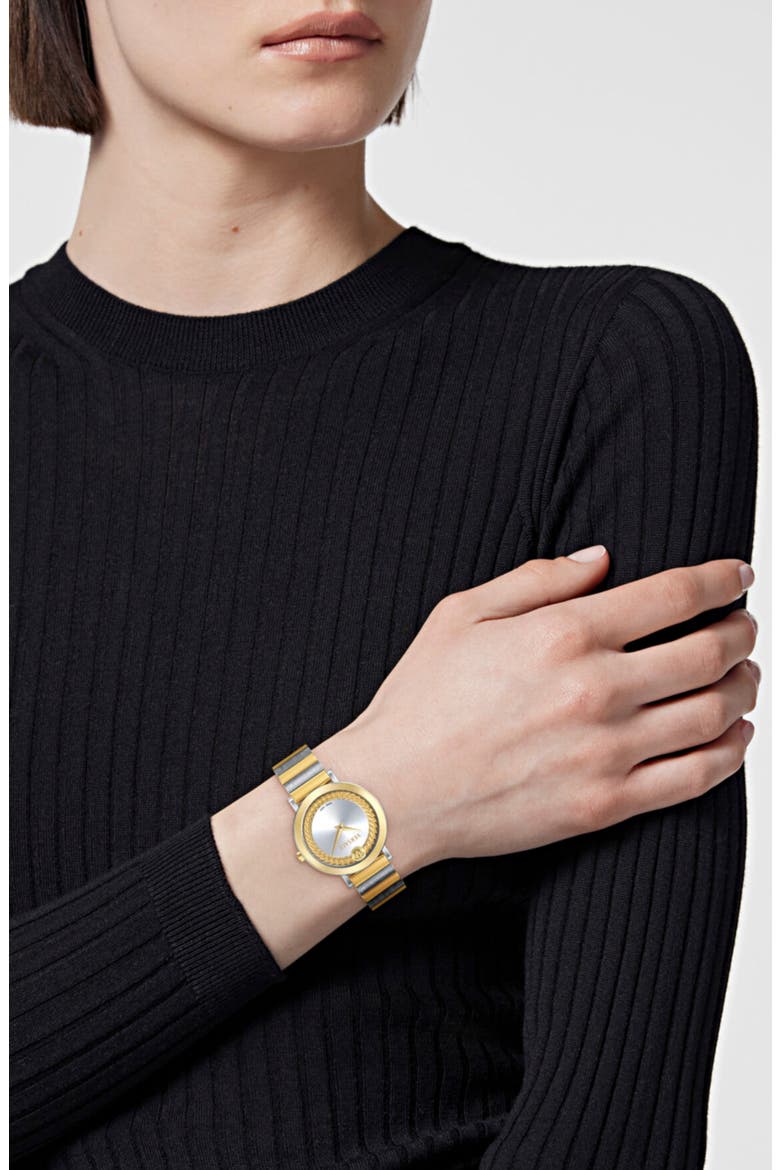 V-Libra Two-Tone Bracelet Watch, 35mm, Alternate, color, IP TWO TONE SILVER