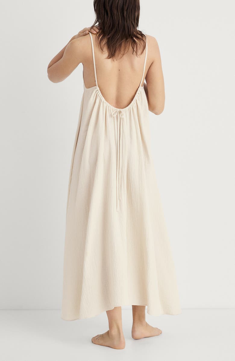 MANGO Cotton Nightgown, Alternate, color, Beige