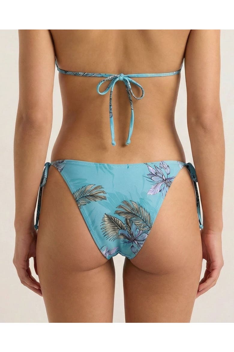 Exotic Floral Womens Bikini Bottom, Alternate, color, Exotic Floral Teal