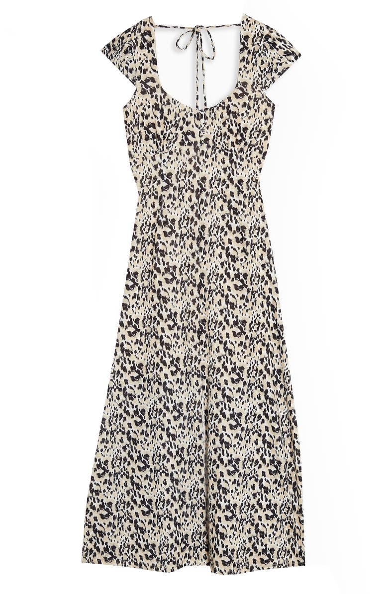 Topshop Animal Print Midi Dress, Main, color, 