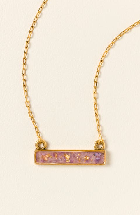 Flecks of Gold Birthstone Necklace
