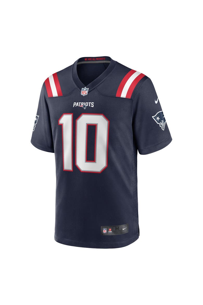 Men's Nike Drake Maye Navy New England Patriots  Player Game Jersey, Alternate, color, Navy