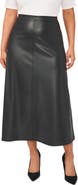 Vince Camuto Faux Leather Center Seam Maxi Skirt