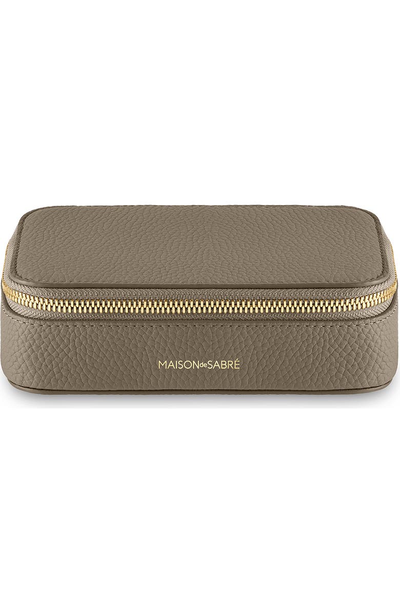 MAISON de SABRÉ Leather Jewellery Case, Main, color, Cashmere Clay