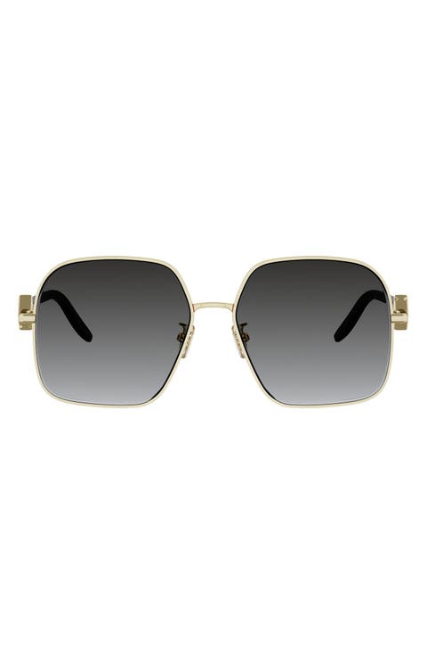 FF Diamonds 58mm Gradient Square Sunglasses