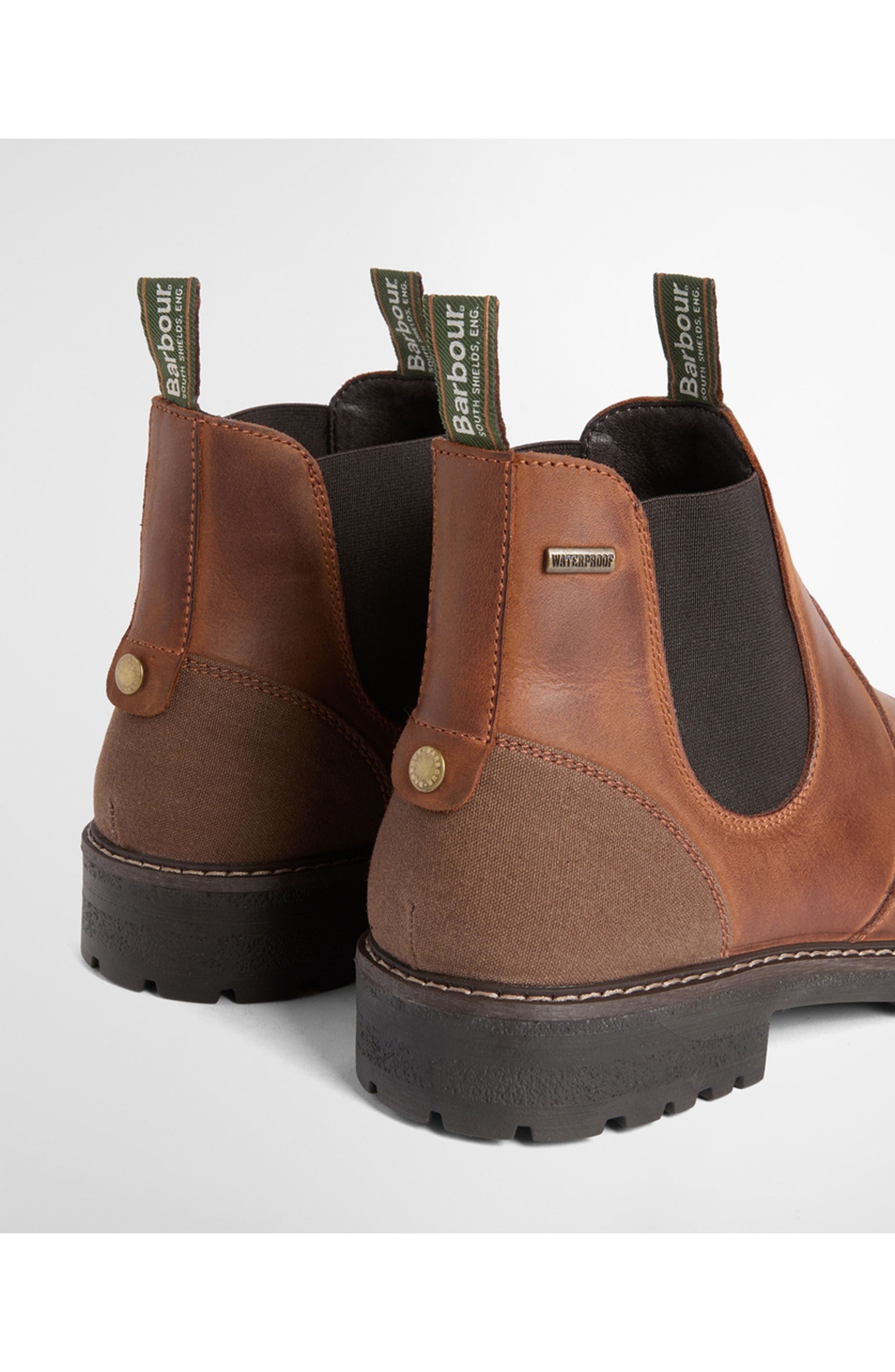 Embleton Waterproof Leather Chelsea Boot, Alternate, color, TEAK