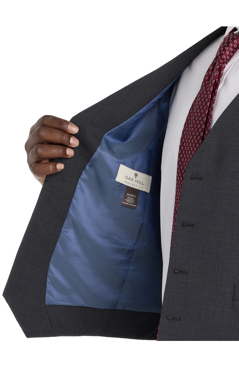 Oak Hill by DXL Big 
Tall Perfect Fit Vest, Alternate, color, Charcoal