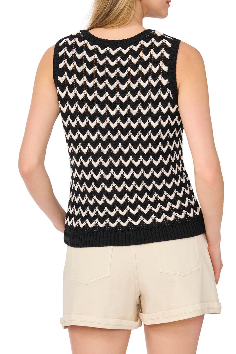 Chevron Sweater Tank, Alternate, color, RICH BLACK