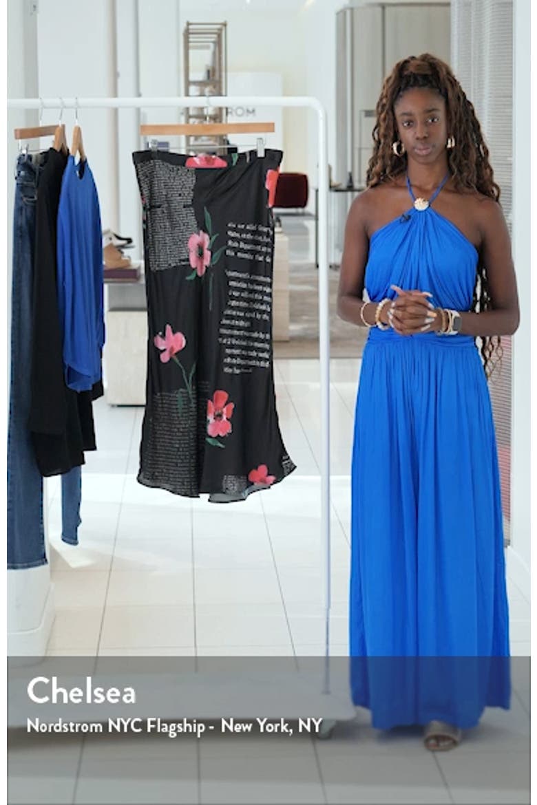 Text Slip Midi Skirt video