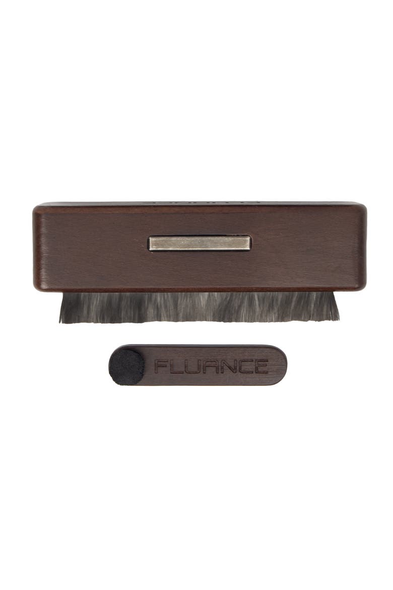 Vinyl Record Cleaning Kit with Carbon Fiber Brush and Stylus Brush, Main, color, Natural Walnut