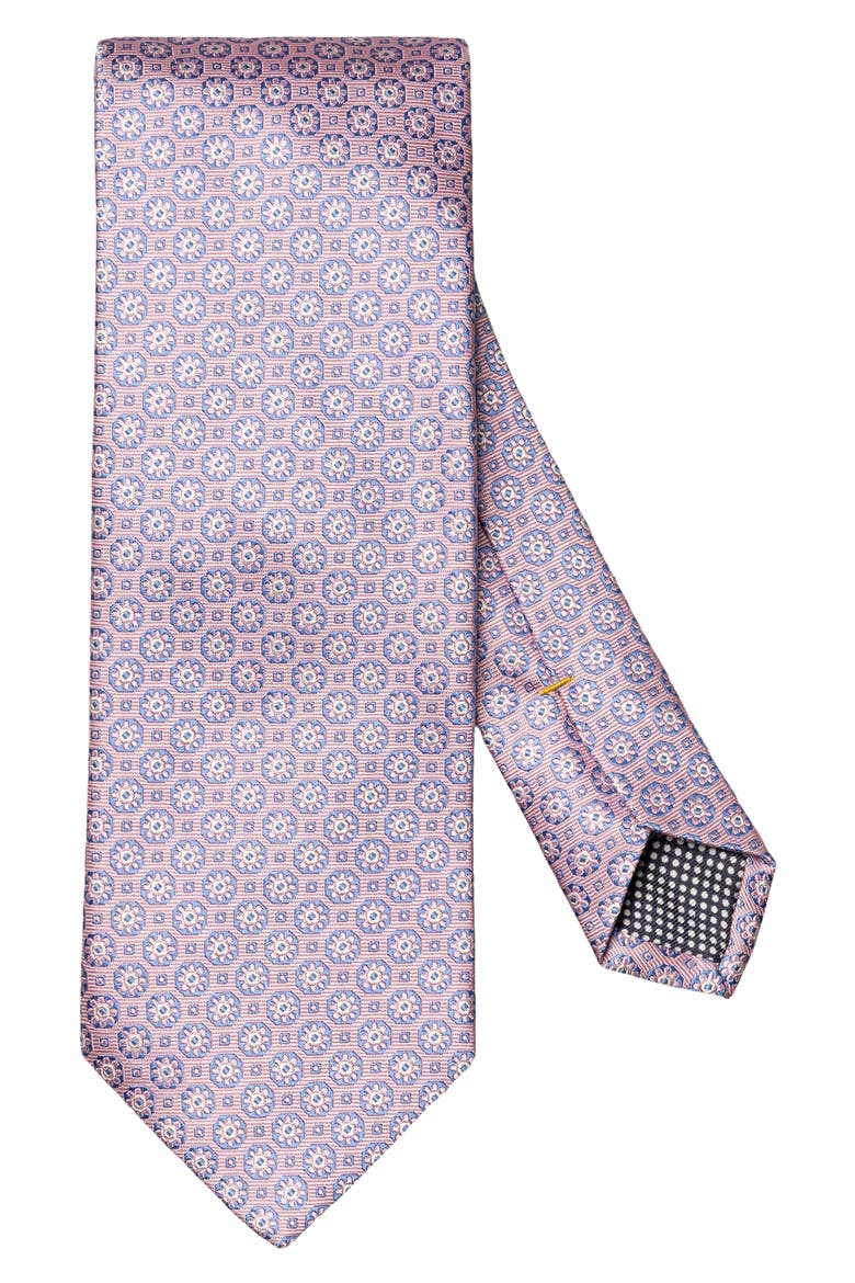 Medallion Silk Tie, Main, color, MEDIUM PINK