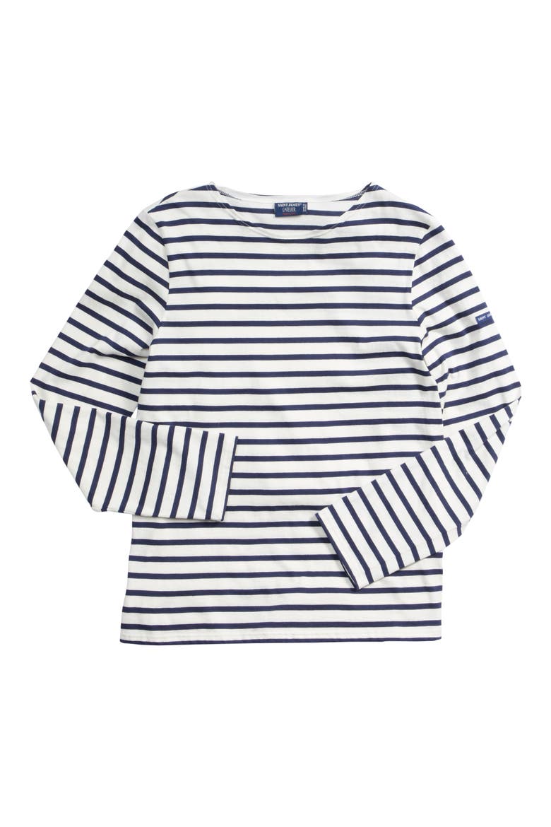 MINQUIERS MODERN - Breton Striped Shirt, Main, color, ECRU/MARINE
