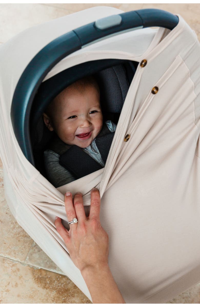 Snuggle Shield Luxe Protection Multiuse Infant Car Seat Cover, Alternate, color, Tan Sand