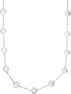 EFFY 14K White Gold Freshwater Pearl Station Necklace