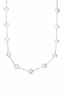 EFFY 14K White Gold Freshwater Pearl Station Necklace