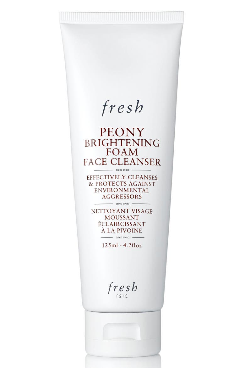 Peony Brightening Foam Face Cleanser, Main, color, NO COLOR