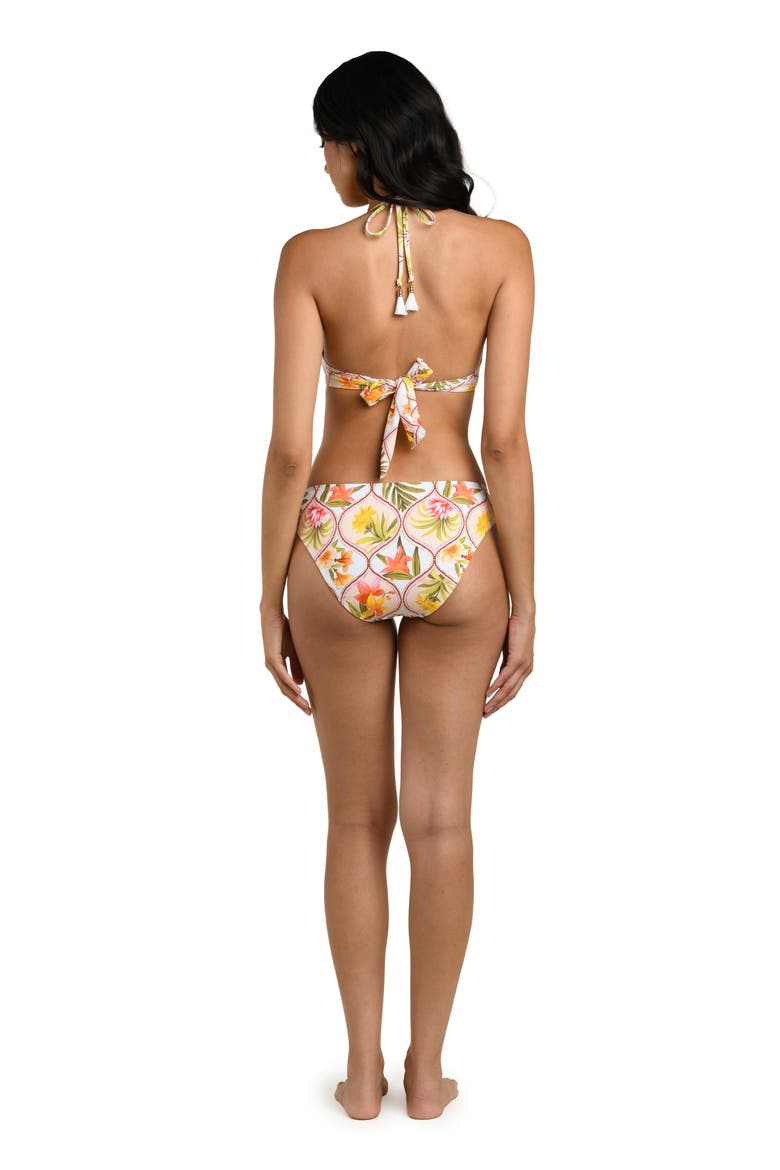 Palm O-Ring Bikini Top, Alternate, color, WHITE MULTI