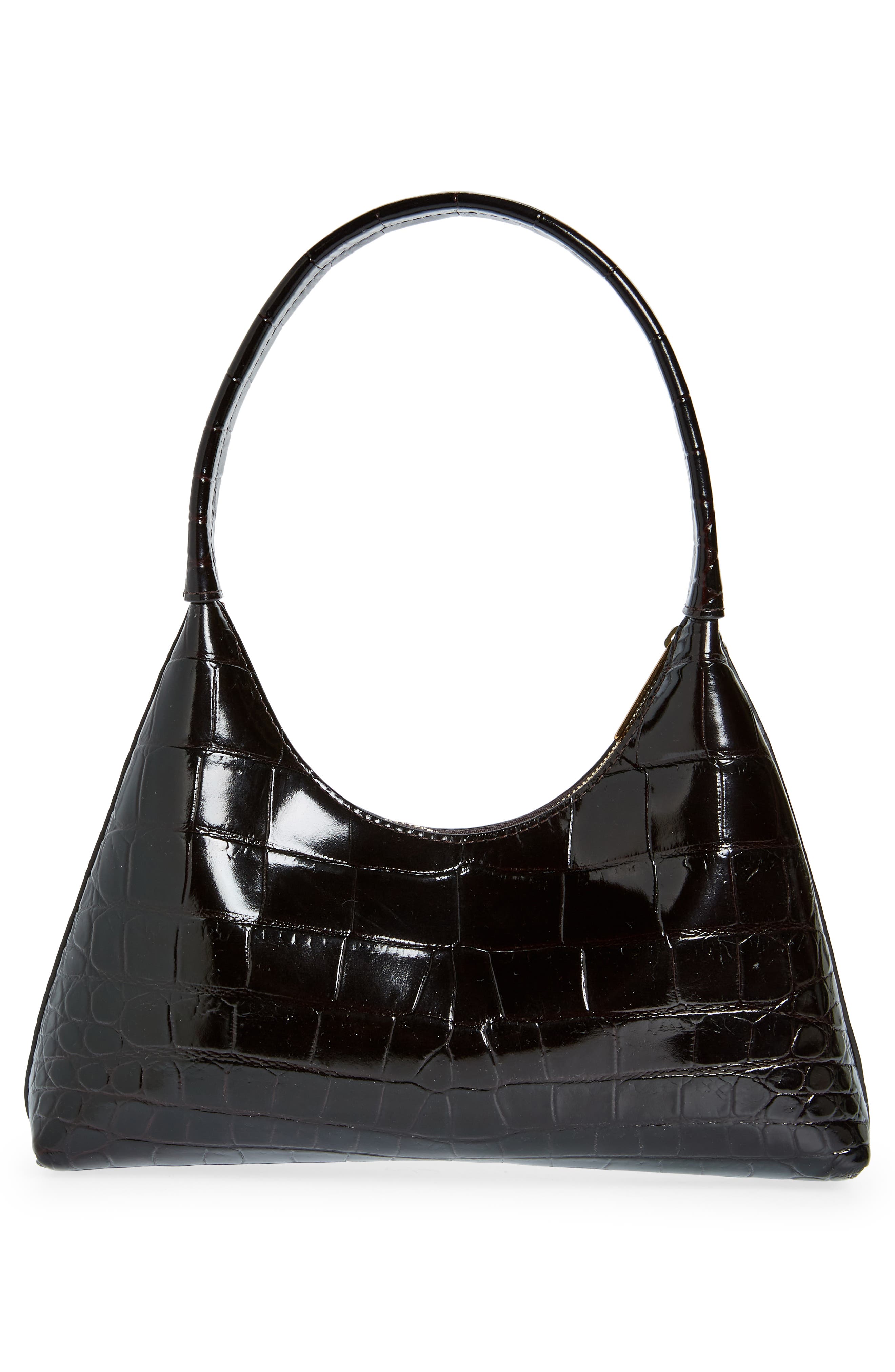 Mansur Gavriel Mini Candy Croc Embossed Faux Patent Leather Hobo Bag, Alternate, color, 