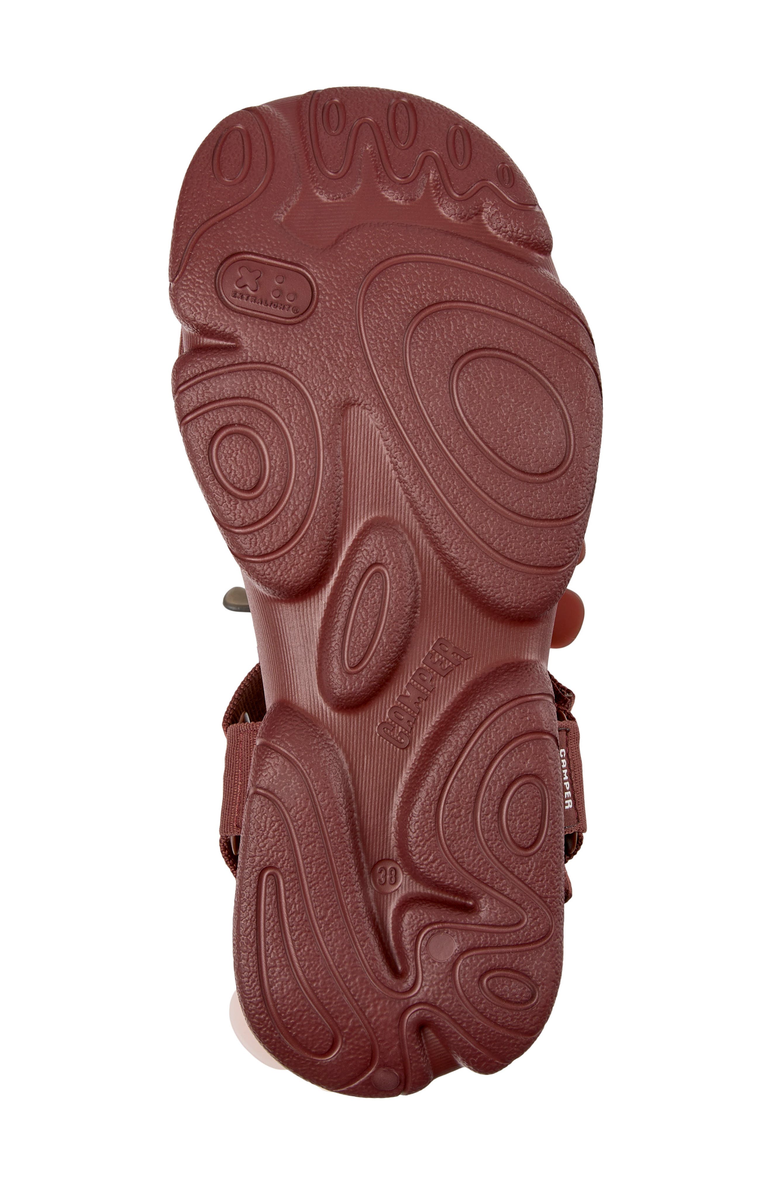 Camper Karst Twins Mismatch Sandal, Alternate, color, Burgundy