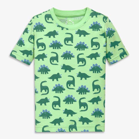 Kids Organic Short Sleeve Pj Top In Critters (Toddler, Little Kid, Big Kid)