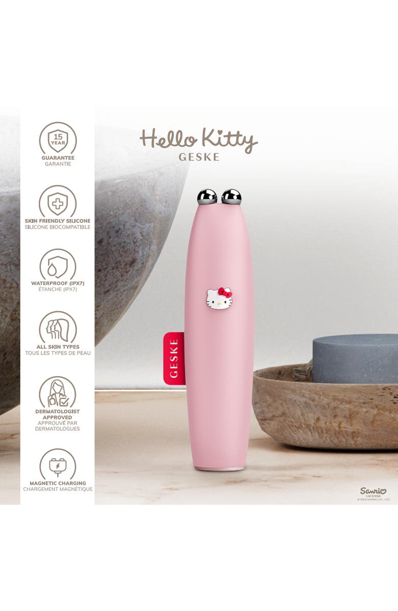 GESKE Hello Kitty SmartAppGuided MicroCurrent Face-Lift Pen | 6 in 1, Alternate, color, Hello Kitty Pink