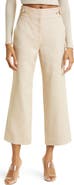 Veronica Beard Aubrie Flare Crop Linen Blend Pants
