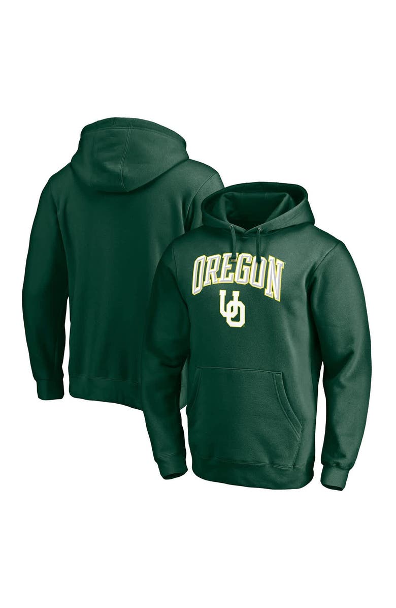 FANATICS Men's Fanatics Green Oregon Ducks Traditional Bevel Pullover Hoodie, Alternate, color, 