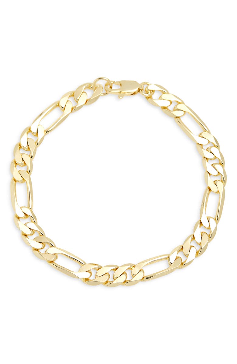 ARGENTO VIVO Figaro Chain Bracelet, Alternate, color, 