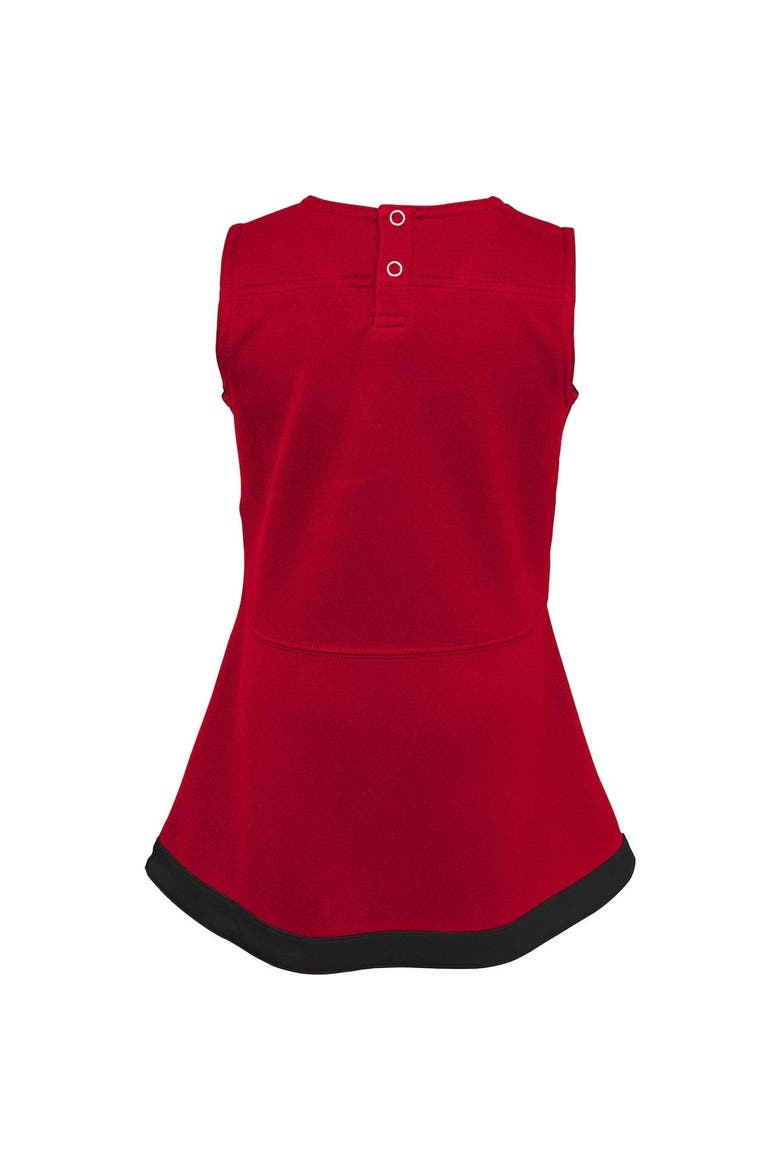 Girls Infant Red Atlanta Falcons Cheer Captain Jumper Dress, Alternate, color, Red