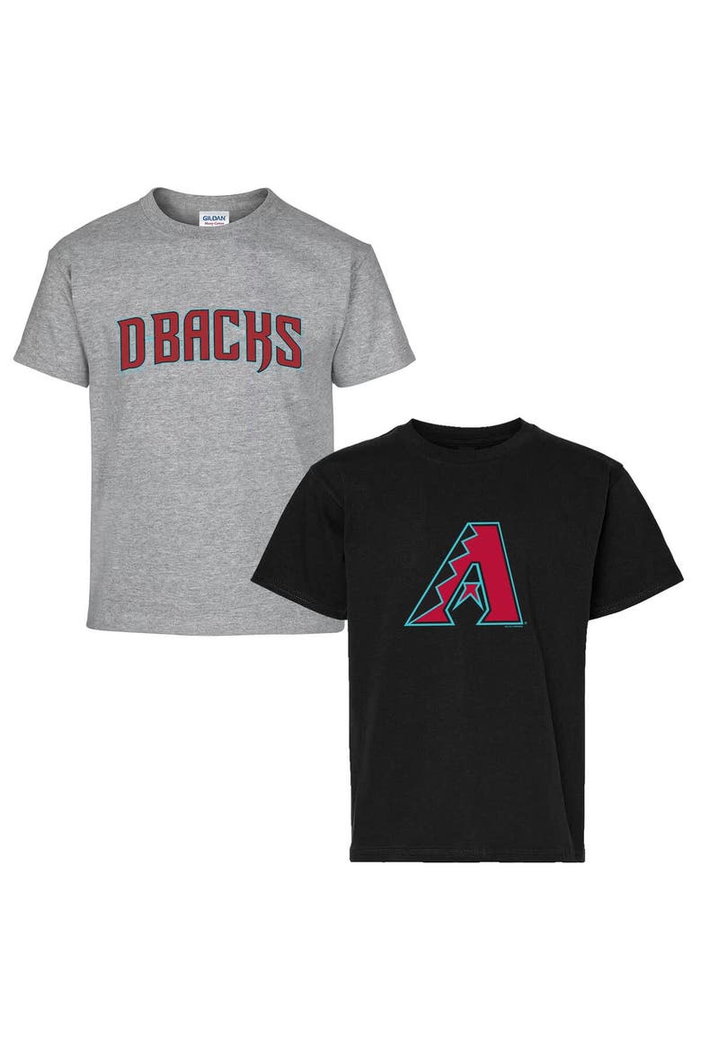 Youth Soft as a Grape  Black/Gray Arizona Diamondbacks Two-Pack T-Shirt Set, Alternate, color, Black