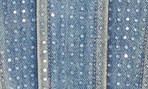 Marc Jacobs Crystal Denim Corset Top In Blue