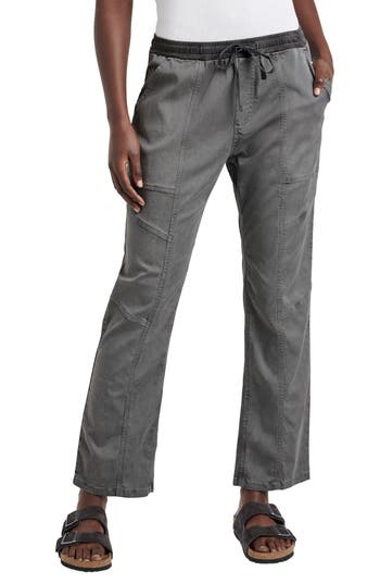 Splendid Womens Pocket Lyocell Straight Leg Pants In Stone