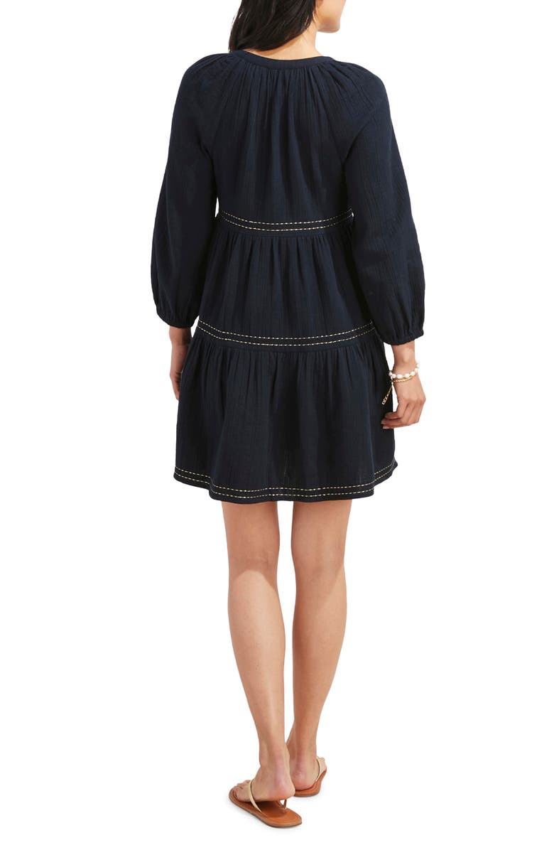 vineyard vines Gauzy Linen Cover-Up Dress, Alternate, color,