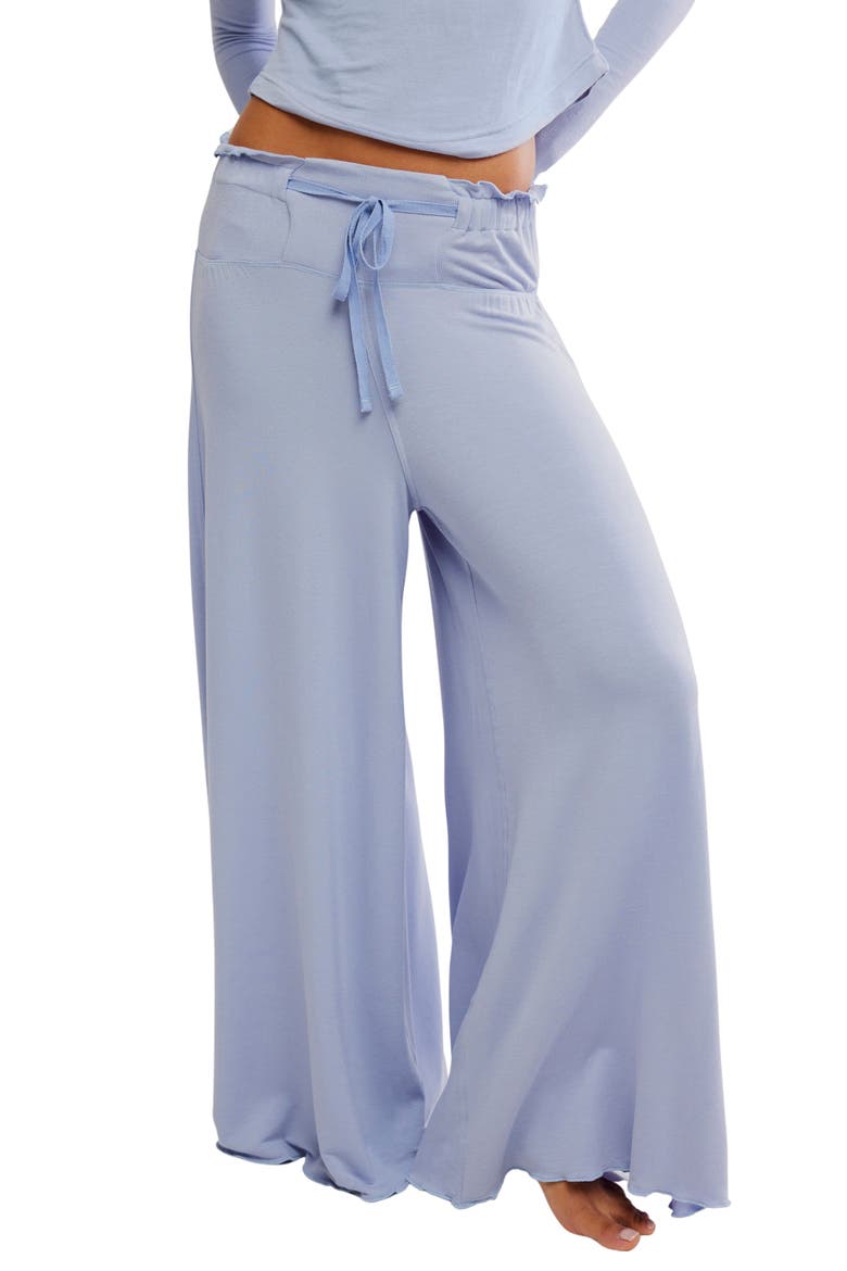 Dream State Wide Leg Lounge Pants, Main, color, STILLWATER